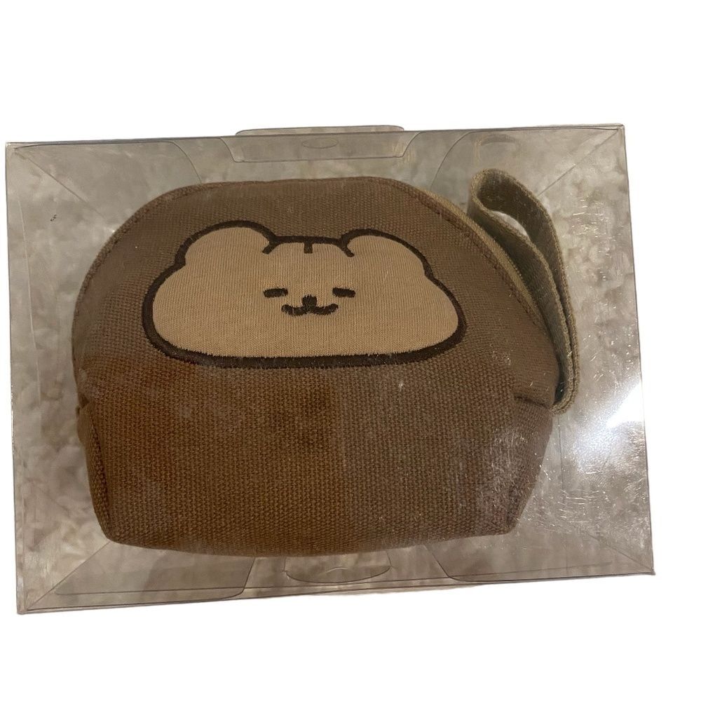 Cute Korean Animal Design Storage Pouch/Make Up Storage. Brown. OS. Kidcore. Fun